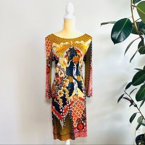 Adriana Barra Brazilian designer Buddhist print dress